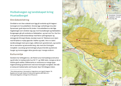 Jordbruket i dalbotnen Hulbakvegen og landskapet kring Hustadberget