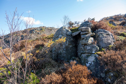 Steinsetting mot fjell