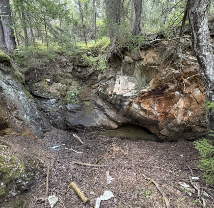 Eiker Kobberverk - Bergsgruvene - Dels vannfylt dagbrudd