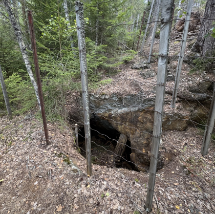 Eiker Kobberverk - Bergsgruvene - Synk + vannfylt sidegang