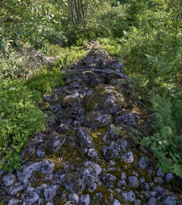 Liane, Gunstveit, H&aelig;geland, steingjerde