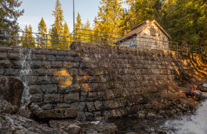 Longerak kraftverk, Bygland, inntaksdam