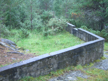 Oppvekstdam for fisk i bekken Mela